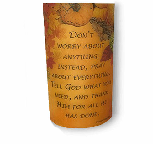 Thanksgiving Theme Flameless Candle
