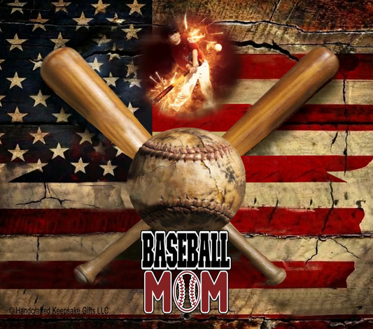 Personalize – Baseball – Tumbler - Cross Bats and Ball - 20oz