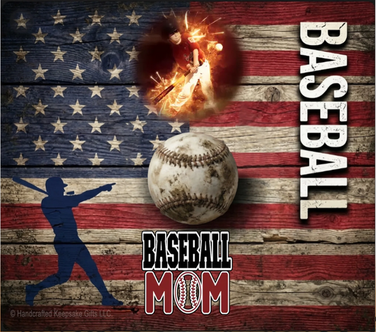 Personalize – Baseball – Tumbler - BB Flag - 20oz