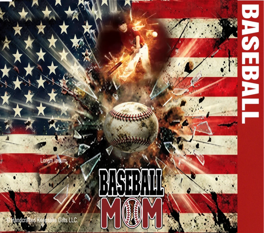 Personalize - Baseball - Tumbler - Patriotic Ball Explode