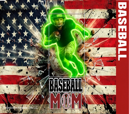 Personalize - Baseball - Tumbler - Patriotic Ball Explode