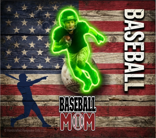 Personalize – Baseball – Tumbler - BB Flag - 20oz