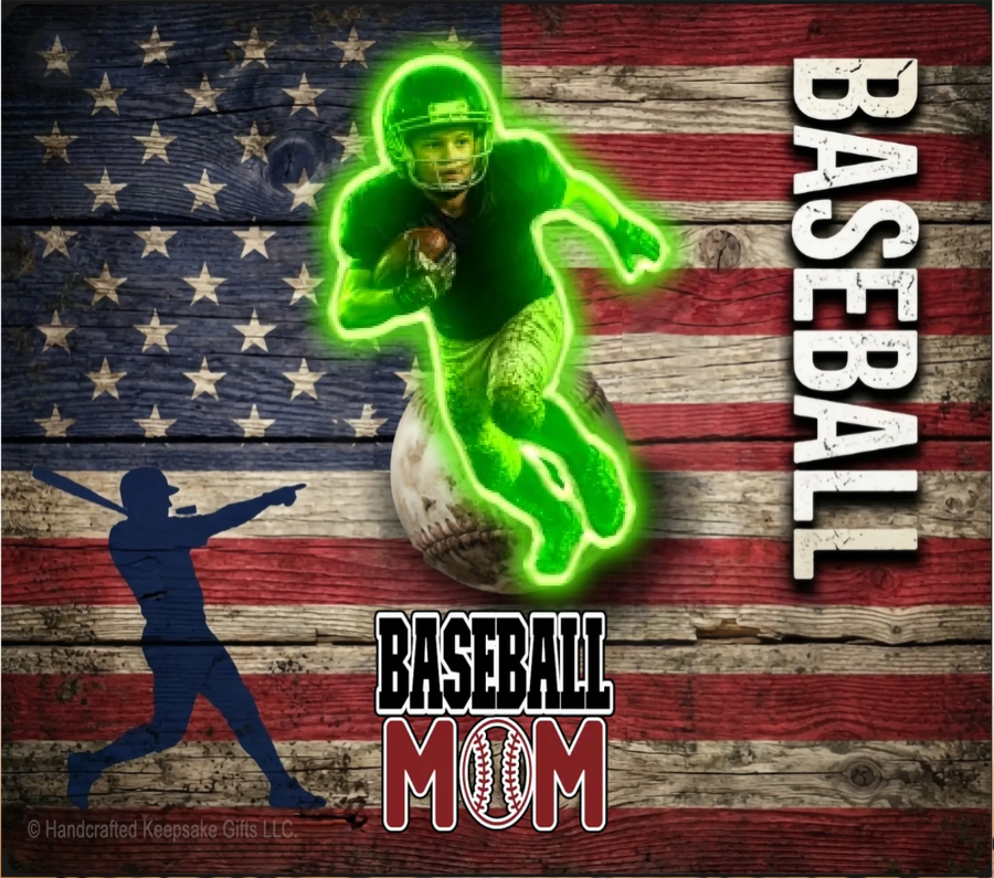 Personalize – Baseball – Tumbler - BB Flag - 20oz