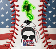 Personalize – Baseball - Tumbler - MAMA Flag - 20oz