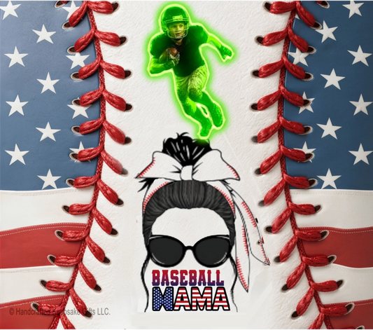 Personalize – Baseball - Tumbler - MAMA Flag - 20oz