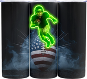 Personalize – Football – Tumbler -USA-Smokey - 20oz