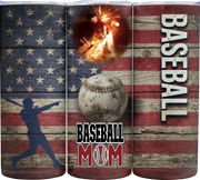 Personalize – Baseball – Tumbler - BB Flag - 20oz