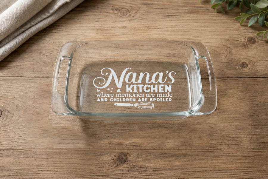 Pyrex Baking Dish Nana Custom Etched