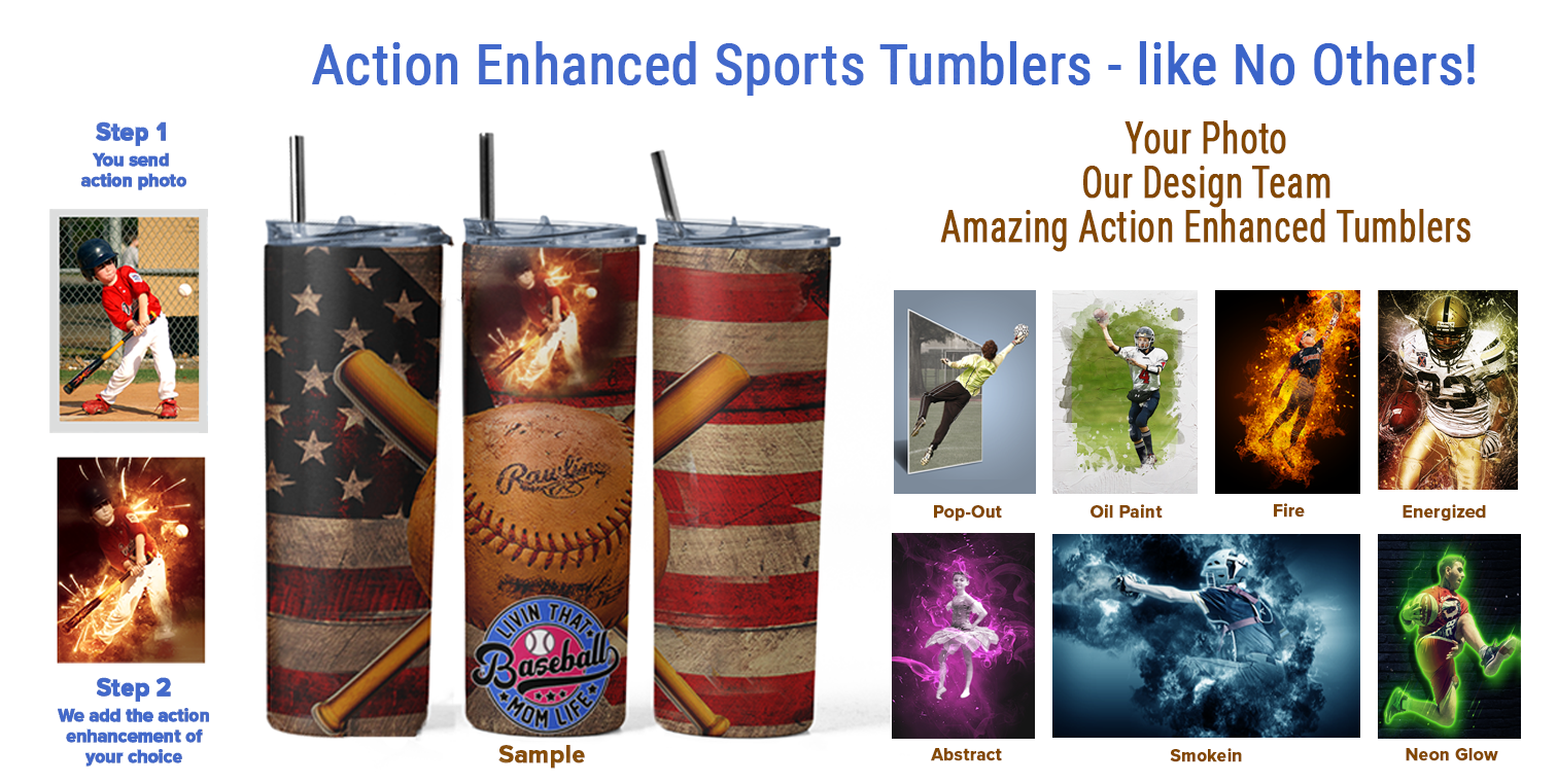 Load video: Description of how Action Enhanced Sports Tumblers are created