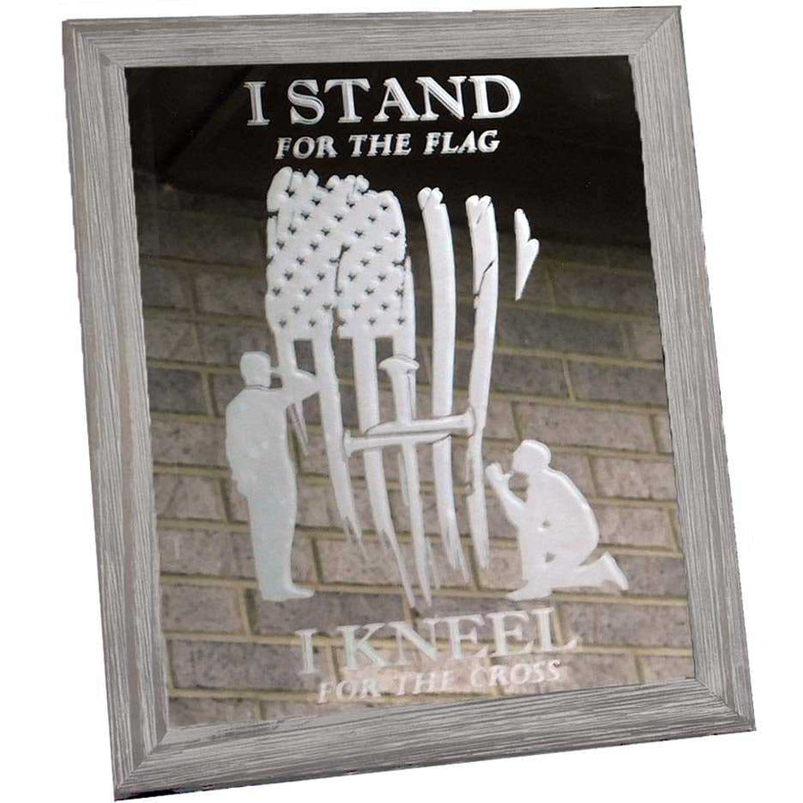I Stand For The Flag 8 x 10 Framed Etching