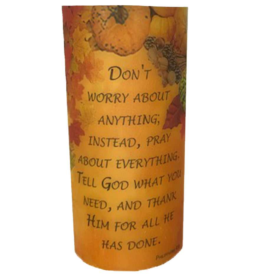 Thanksgiving Theme Flameless Candle